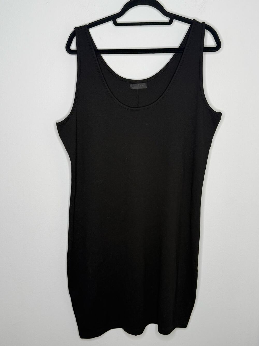 Lab 27 by Carmakoma Black Tank Cotton Blend Knee Length Dress XL 90s Minimalist